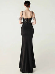 Luxury Elegant Backless Sleeveless Erotic Vestidos Split Prom Party long Dresses