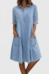 Women's Figure Flattering Casual Denim Dress