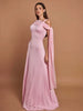 Elegant Sleeveless Patchwork Backless Irregular Party Club Ribbon Scarf Long Dress