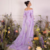Elegant Strapless Off Shoulder RUFFLES 3D Flowers with Cape Sleeves Evening Dress