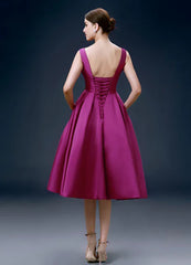 Cocktail Pleated Knee Length Wedding Guest Dresses