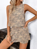 Elegant Printed Non Stretch Top And Shorts Two-Piece Set