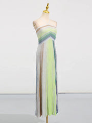 Vintage Halter Sleeveless High Waist Temperament Maxi Dress
