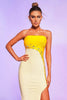Classic Sleeveless Thigh Slit Beaded Homecoming Cocktail Party Midi Dresses