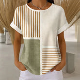 Women's Color Block Striped T-Shirt
