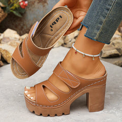 Sandals Classic Peep Toe Sandals Round Toe Shoes