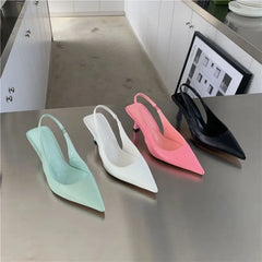 Pointed Toe Sandals Arrivals Black White Silver Dress Shoes