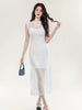 Elegant Chic Hollow Out O-Neck Sleeveless Sling Skinny 2 Piece Set
