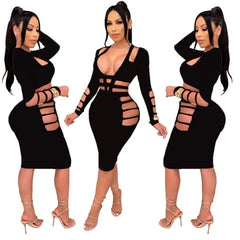 Long Sleeve Night Birthday Party Bodycon Dress