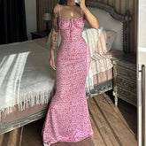 Casual Floral Strapless Beach Vacation Streetwear Bodycon Dress