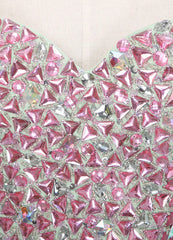 Sage Sweetheart Neck Sequin Mermaid Chiffon Prom Dress