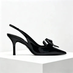 Black Pointed Toe Thin High Heel