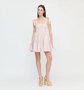 Couturebudthe Hill House X La Coqueta Ribbon Charlotte Nap Dress - Pink Floral Stripe