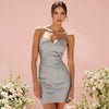 Elegant Hotsweet Sequins Sleeveless V-Neck Mini Cami Dresses