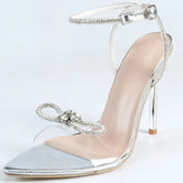 Luxury Crystal Bow Super High Heel