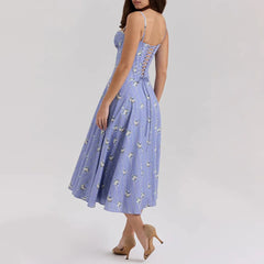 Casual Strapless Sleeveless High Waist Temperament Dress