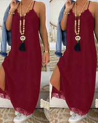 Sleeveless Spaghetti Straps Maxi Dress