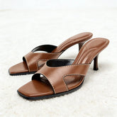 Elegant Brown Thin High Heel