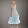 Casual Strapless High Waist Sequined Lace Mesh Strapless Maxi Dress