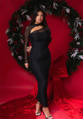 Elegant Long Sleeves Temperament Irregular Diagonal Collar Folds Zipper Stretch Long Dress