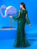 Casual Standard Long Sleeve Commonly Mermaid Skirt Lace Dress