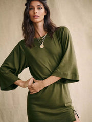 Casual Polyester Relaxed Fit Oversized Mini Dress Street Wear