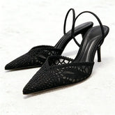 Luxury Hollow Woven Design High Heel