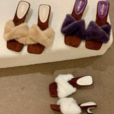 Autumn and Winter Square Toe Block Heel