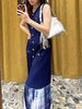 Elegant Advanced Design Knitted Unique Gradient Tie Dyeing Maxi Dress