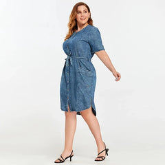 Slim Fit Casual Woven Denim Dress