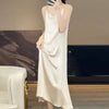 Anti Wrinkle Mulberry Silk Strap Loose Long Skirt Slip Dress