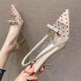 Sandals Flat Baotou Mesh Breathable Bow-knot Sandalias Low Heel