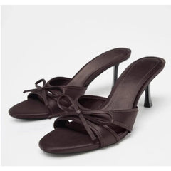 Designers Sweet Bow Slippers Thin Heel