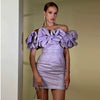 Elegant Off-Shoulder Sparkling Strapless High Waist Birthday Party Mini Dress