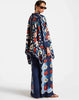 Casual Print Wide Leg Pants Loose Long Sleeve Shirt Two Piece Set