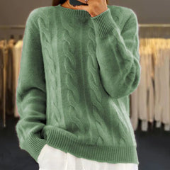 Women's cable-knit sweater for cozy warmth