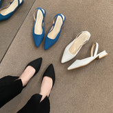 Retro Solid Color Heel