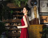 Luxury Backless Standard Prom Velvet Sleeveless Floor Length Dress