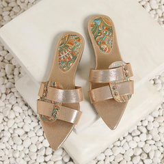 Rivet Decoration Design Flat Slippers Open Toe Beach Sandals Comfort Soft Sole Casual Shoes