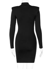 Bodycon Dresses Long Split Front Layered Dress Sheath Dress