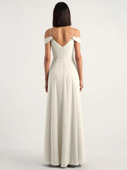Evening Dress A-Line Short Sleeves Split Social Pageant Dresses