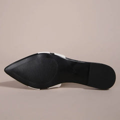Flat Slippers Pointed Toe Open Toe Slide Sandals Light Cozy Non-slip Beach Shoes