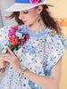 Casual Loose Short Sleeve Lightweight Ruffle Hem Holiday Beach Boho Sundress