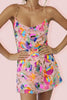 Bohemian Sequin Elegant Chain Spaghetti Strap Low Cut Backless Short Dress