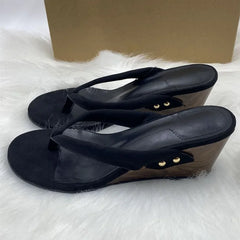 Retro Metal Rivet Decoration Brand Slippers Comfortable Clip Toe Wedges Slide Sandals Holiday Beach Flip Flops