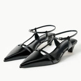 Black Elegant Kitten Heel