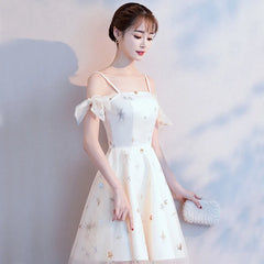 Casual Sweetheart Sleeveless A-LINE Spaghetti Strap Graduation Mini Dress