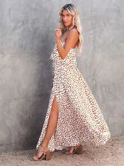 Print Long Bohemian Strapless Maxi Dress