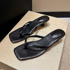 Design Clip Toe Slippers Comfort Low Heel