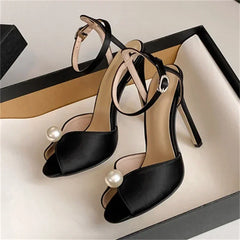 Luxury Satins Pumps Cozy Peep Toe 11CM Thin Heel